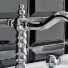 Misturador para lavatório com 3 furos e ralo de latão estilo clássico artesanal - Noriana Viadurini