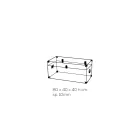 Baú Design em Cristal Acrílico Transparente e Aço Moderno - Dante Viadurini