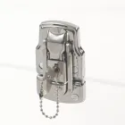 Baú Design em Cristal Acrílico Transparente e Aço Moderno - Dante Viadurini