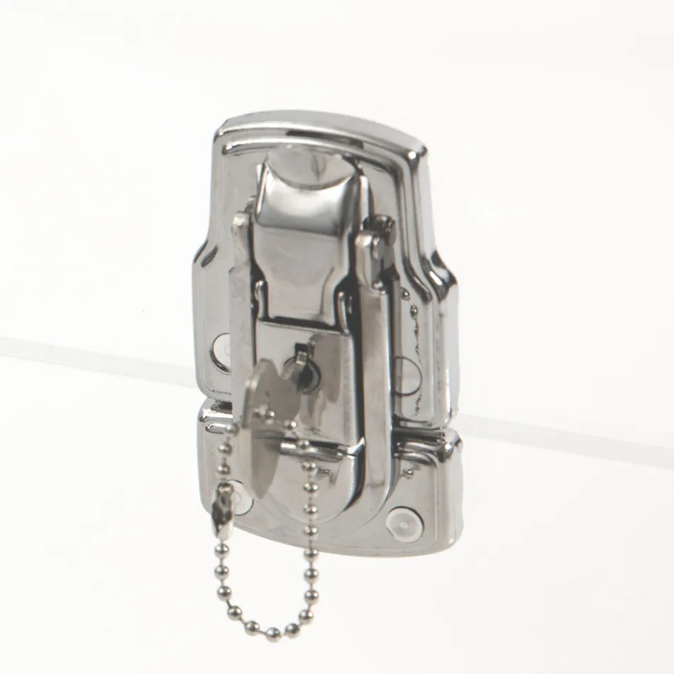 Baú Design em Cristal Acrílico Transparente e Aço Moderno - Dante Viadurini