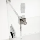 Baú Design em Cristal Acrílico Transparente e Aço Moderno - Dante Viadurini