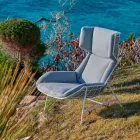 Bergere jardim poltrona Varaschin Summer Conjunto de design moderno Viadurini