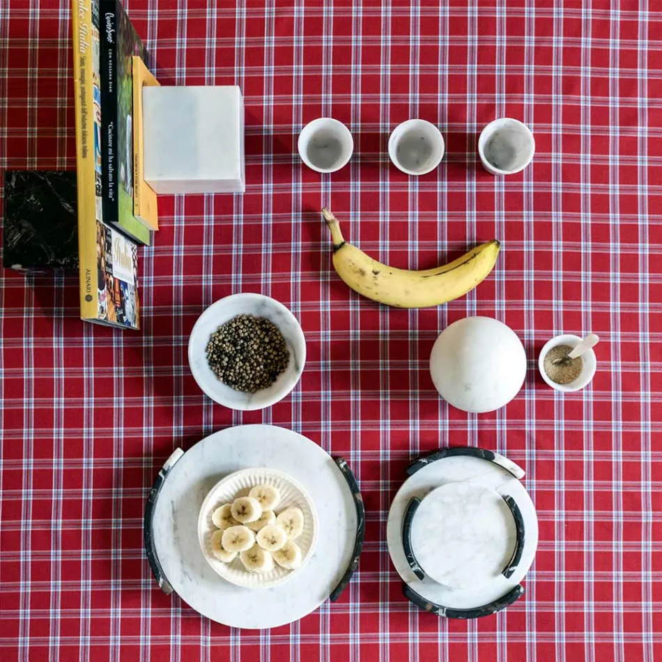 Grappa Glass em mármore branco de Carrara fabricado na Itália - Fergie Viadurini