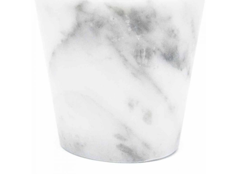 Grappa Glass em mármore branco de Carrara fabricado na Itália - Fergie Viadurini