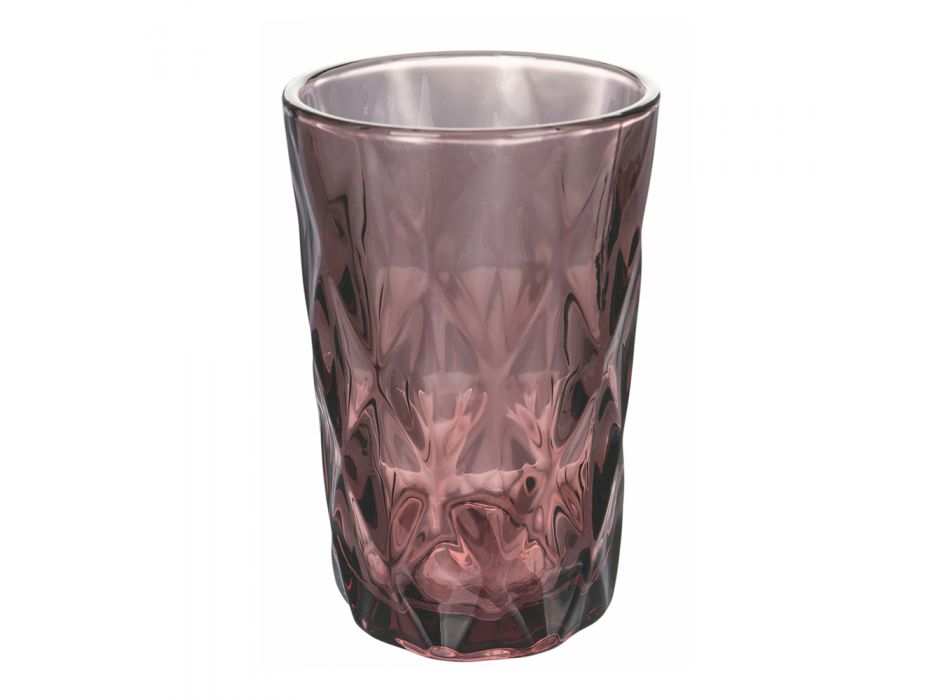 Copos altos em vidro colorido para serviço de bebidas 12 peças - Renascença Viadurini