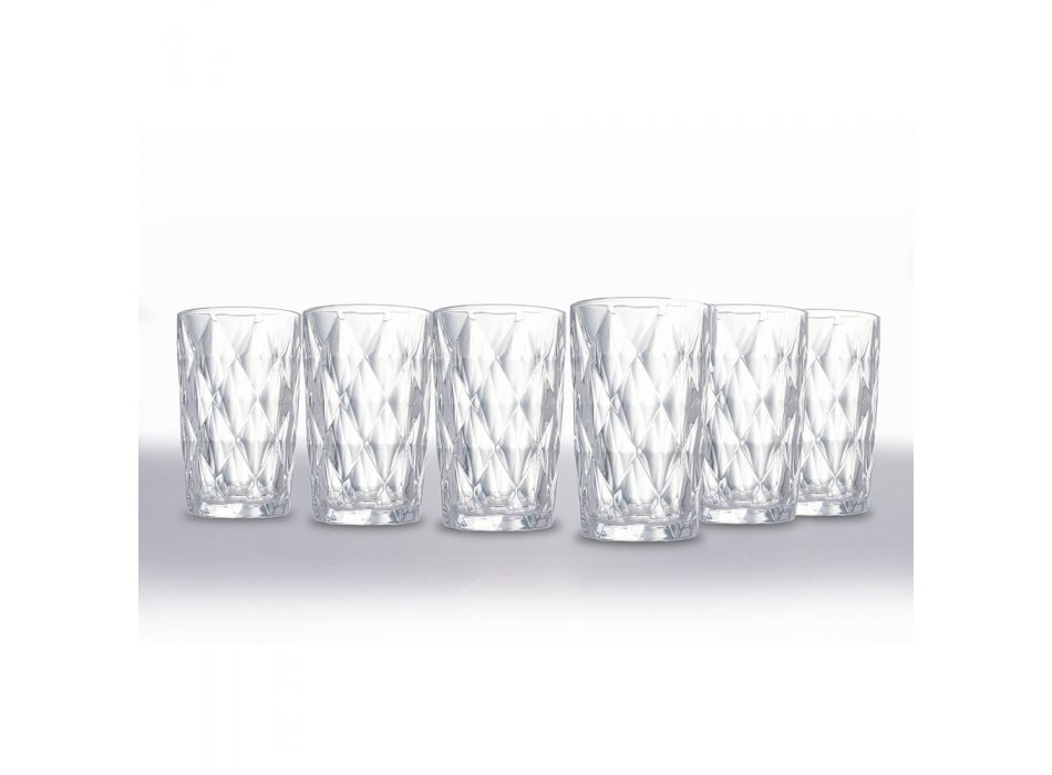12 peças de taças altas de vidro transparente - Renascença