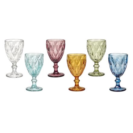 Taças de vinho em vidro de design moderno 12 peças - Timon Viadurini