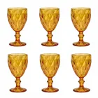 Design moderno de vidro colorido copos de vinho 6 peças - Timon Viadurini