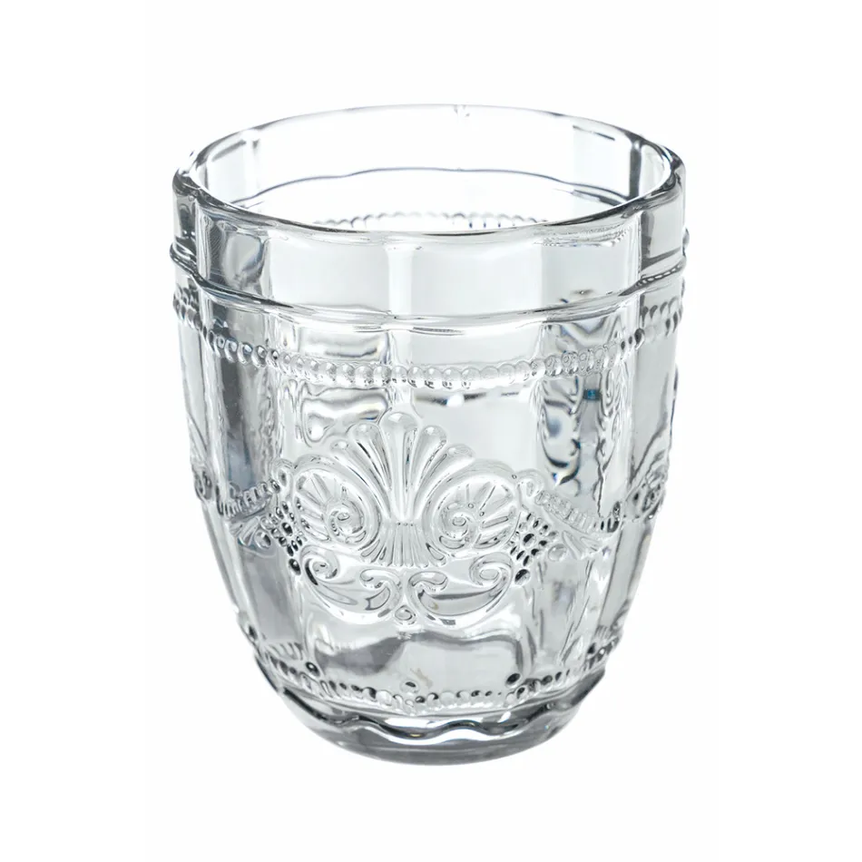 Copos de água de serviço de vidro com decoração Arabescato 12 peças - parafuso Viadurini