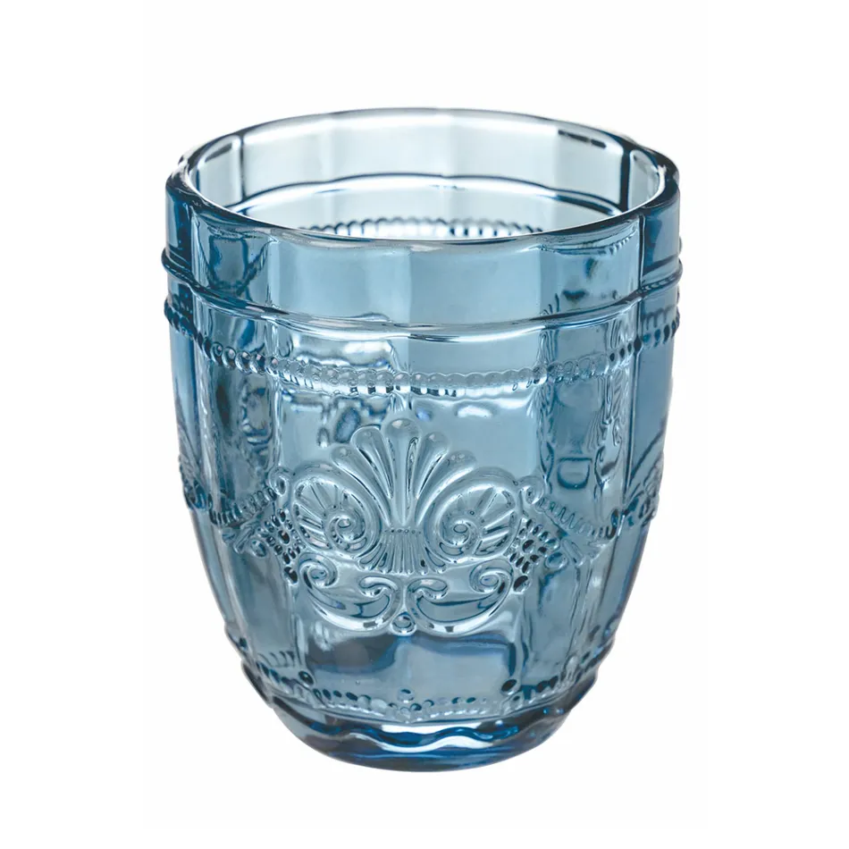 Copos de água de serviço de vidro com decoração Arabescato 12 peças - parafuso Viadurini