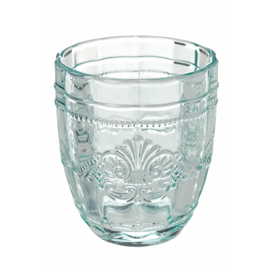 Copos de água de serviço de vidro com decoração Arabescato 12 peças - parafuso Viadurini