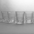 Copos de água de vidro transparente decorado 12 peças - Garbo Viadurini