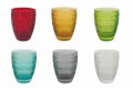 Copos de vidro coloridos modernos para servir água - Folk
