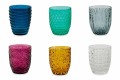 Copos decorados de vidro colorido moderno servindo água 12 peças - Mix