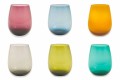 Copos de vidro colorido para serviço moderno de água de 12 peças - Aperi