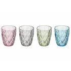 Copos de água de vidro colorido serviço 12 peças - Renascença Viadurini