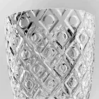 Copos de vidro transparentes decorados, serviço de água moderno 12 peças - mistura Viadurini