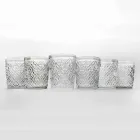 Copos de vidro transparente com decorações, serviço de água de 12 peças - Marrocos Viadurini