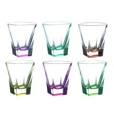 Copos Tumbler Low Drink em Cristal Eco Colorido 12 unidades - Amálgama Viadurini