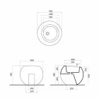 Bidé em forma de bola em cerâmica colorida Fanna Viadurini