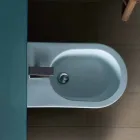 Bidê de design moderno de cerâmica 57x37cm Sol, fabricado na Itália Viadurini