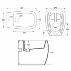 Bidê de cerâmica branca com design moderno Gais, fabricado na Itália Viadurini