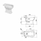 Bidê em cerâmica clássica branca ou preta do solo Made in Italy - Marwa Viadurini