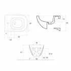 Bidé suspenso de design Made in Italy na Trabia Ceramics Viadurini