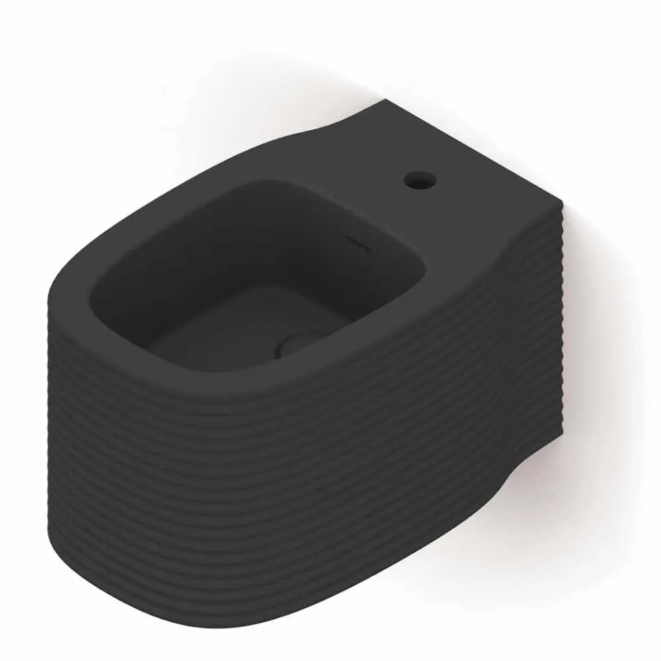 Bidê de cerâmica suspenso de design moderno produzido na Itália, Hamlet Viadurini