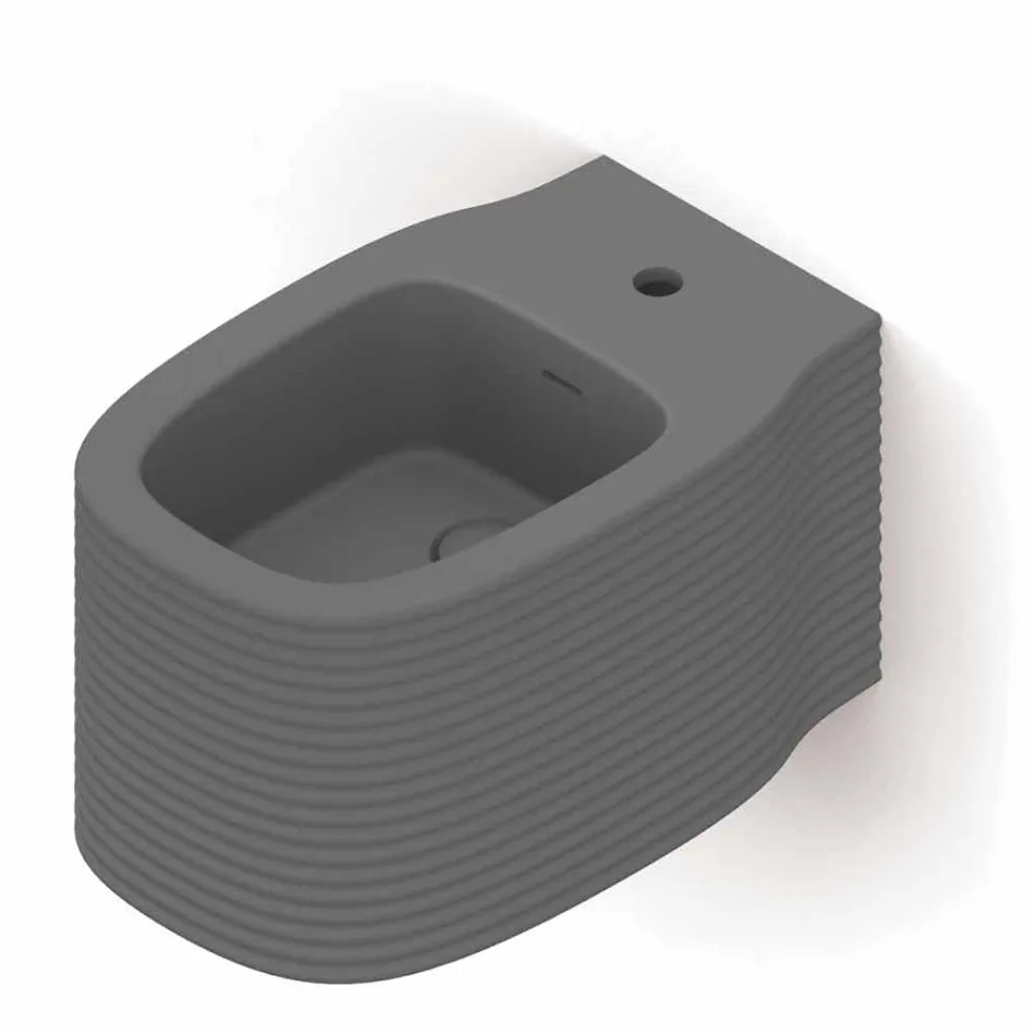 Bidê de cerâmica suspenso de design moderno produzido na Itália, Hamlet Viadurini