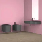 Bidê de cerâmica suspenso de design moderno produzido na Itália, Hamlet Viadurini