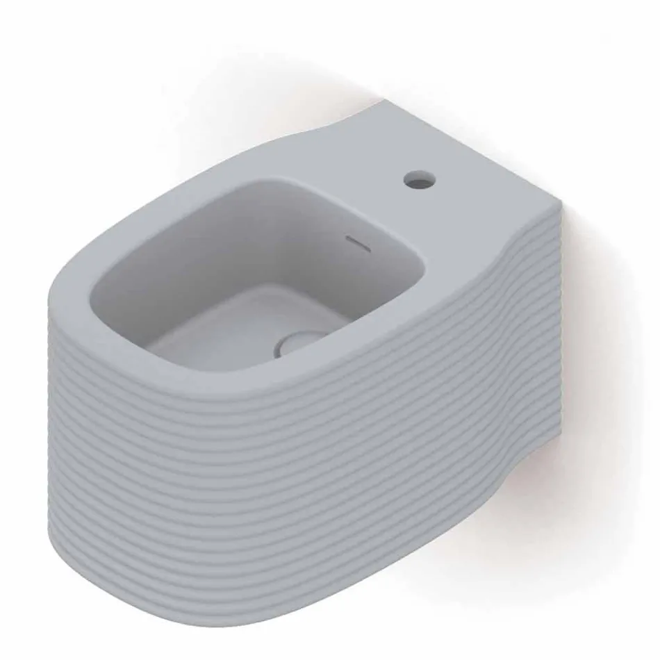 Bidê de cerâmica suspenso de design moderno produzido na Itália, Hamlet Viadurini