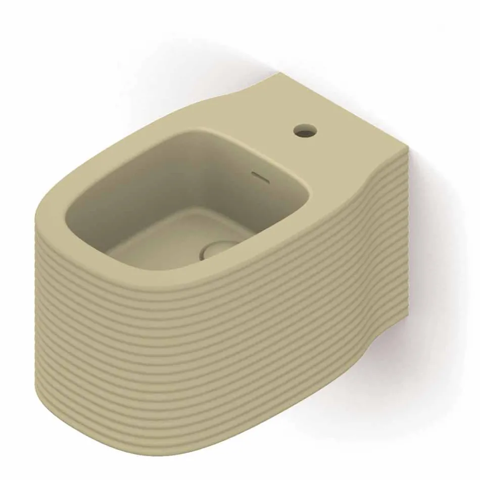 Bidê de cerâmica suspenso de design moderno produzido na Itália, Hamlet Viadurini