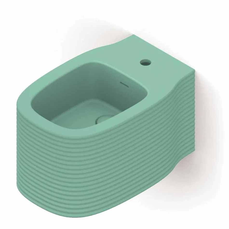 Bidê de cerâmica suspenso de design moderno produzido na Itália, Hamlet Viadurini