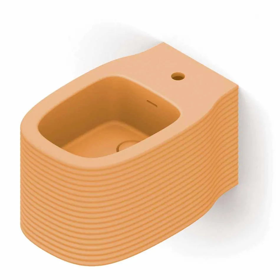 Bidê de cerâmica suspenso de design moderno produzido na Itália, Hamlet Viadurini