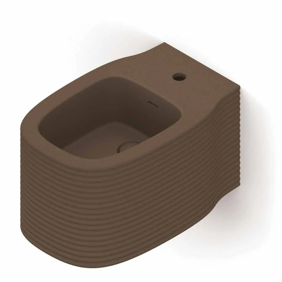 Bidê de cerâmica suspenso de design moderno produzido na Itália, Hamlet Viadurini