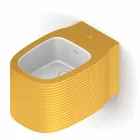 Bidê de cerâmica suspenso de design moderno produzido na Itália, Hamlet Viadurini