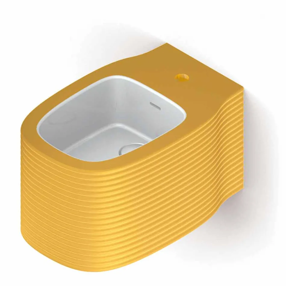 Bidê de cerâmica suspenso de design moderno produzido na Itália, Hamlet Viadurini