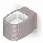 Bidê de cerâmica suspenso de design moderno produzido na Itália, Hamlet Viadurini