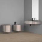 Bidê de cerâmica suspenso de design moderno produzido na Itália, Hamlet Viadurini