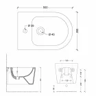 Shine Square parede de cerâmica moderna pendurada bidé 50x35cm, feita na Itália Viadurini