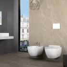 Aster - Bidê de parede em cerâmica branca durável com design moderno Viadurini