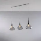 Corrimão de ferro com vidro Pyrex fabricado na Itália para decoração de interiores - Corinto Viadurini