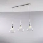 Corrimão de ferro com vidro Pyrex fabricado na Itália para decoração de interiores - Corinto Viadurini