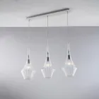 Corrimão de ferro com vidro Pyrex fabricado na Itália para decoração de interiores - Olimpo Viadurini