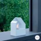 Bancada Biocamino com bioetanol cerâmico e aço Curtis Viadurini