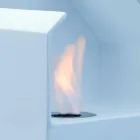 Bancada Biocamino com bioetanol cerâmico e aço Curtis Viadurini