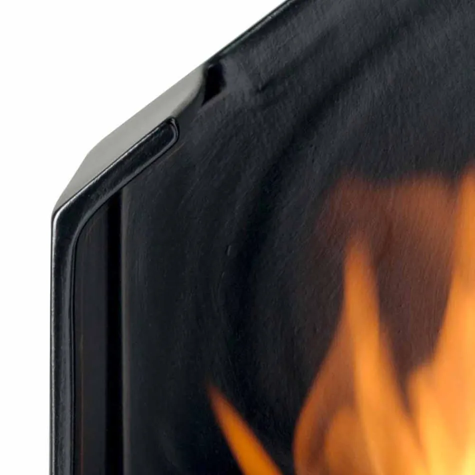 Bancada Biocamino com bioetanol cerâmico e aço Curtis Viadurini