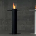 Bioetanol de exterior Biocamino com tampo de vidro Dean-Table Viadurini