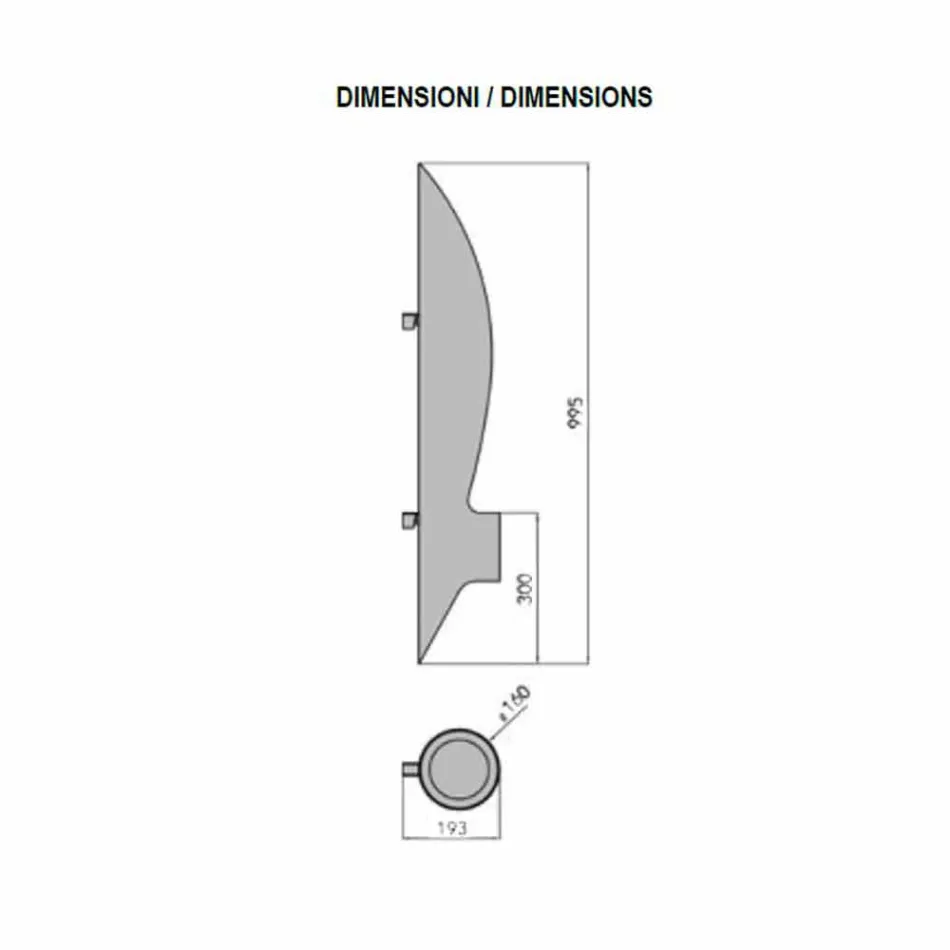 Bio-lareira de Parede Tubular e Design Moderno em Black Steel - Jackson Viadurini